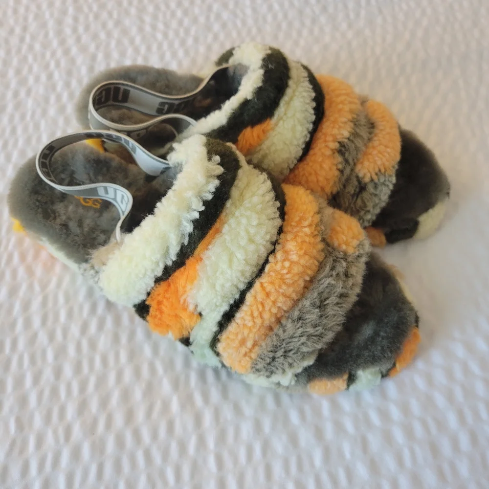 UGG Fluff Yeah Camo Slides Slippers New - Picture 2 of 9